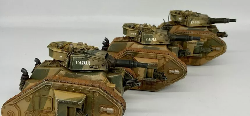 Cadian Leman Russ and Chimeras Completed