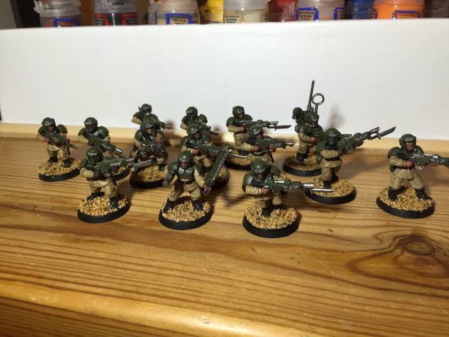 Completed Guardsmen - hot off the hobby tray
