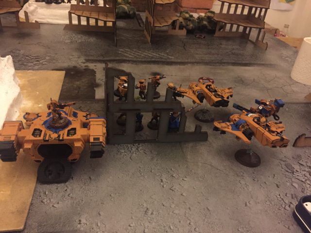 Deployment of part of the 1,500 point Tau force 
