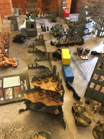 Deployment - you can see the amassed enemy in the centre