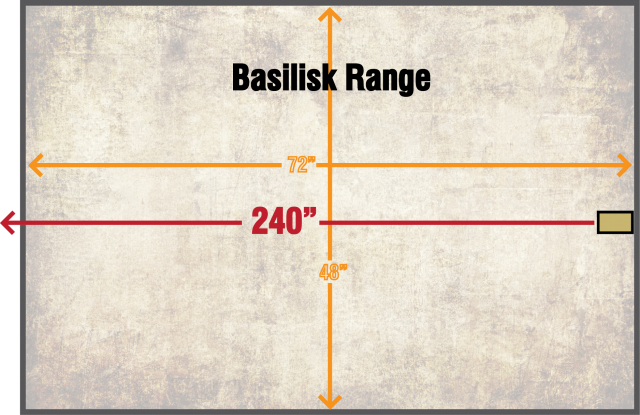 Basilisk Weapon Range