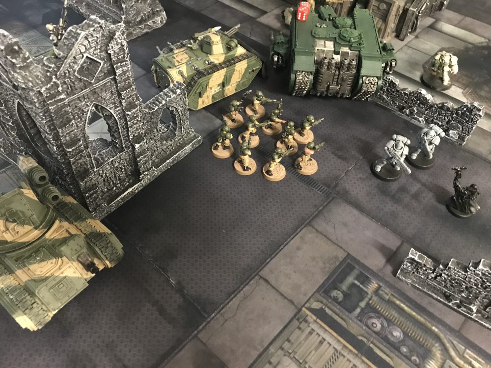 Brave Guardsmen disembark- Astra Militarum vs Dark Angels