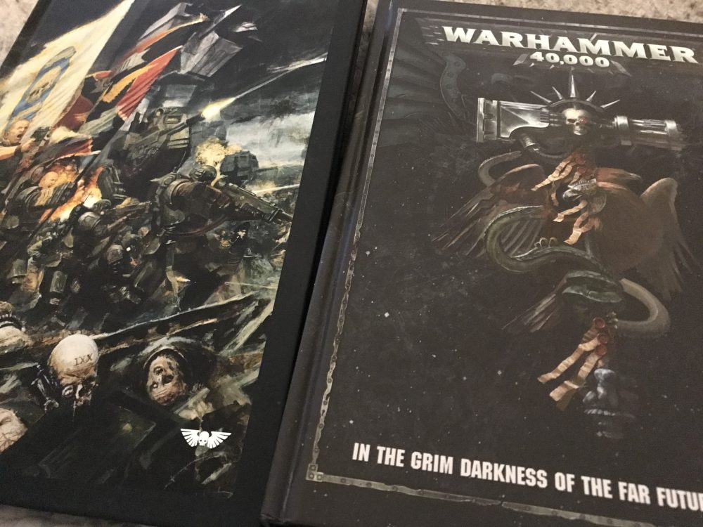 Astra Militarum 8th Edition Codex (left) and the BRB (right)