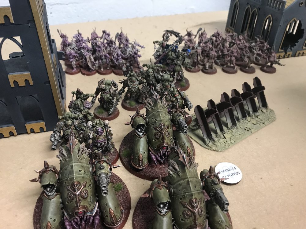 The Forces of Nurgle Move Up - Death Guard vs Astra Militarum