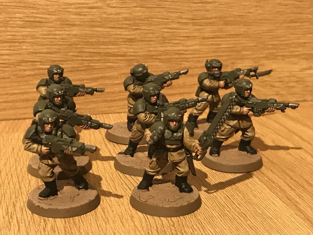 Completed Cadian Guardsmen - Painting Imperial Guard