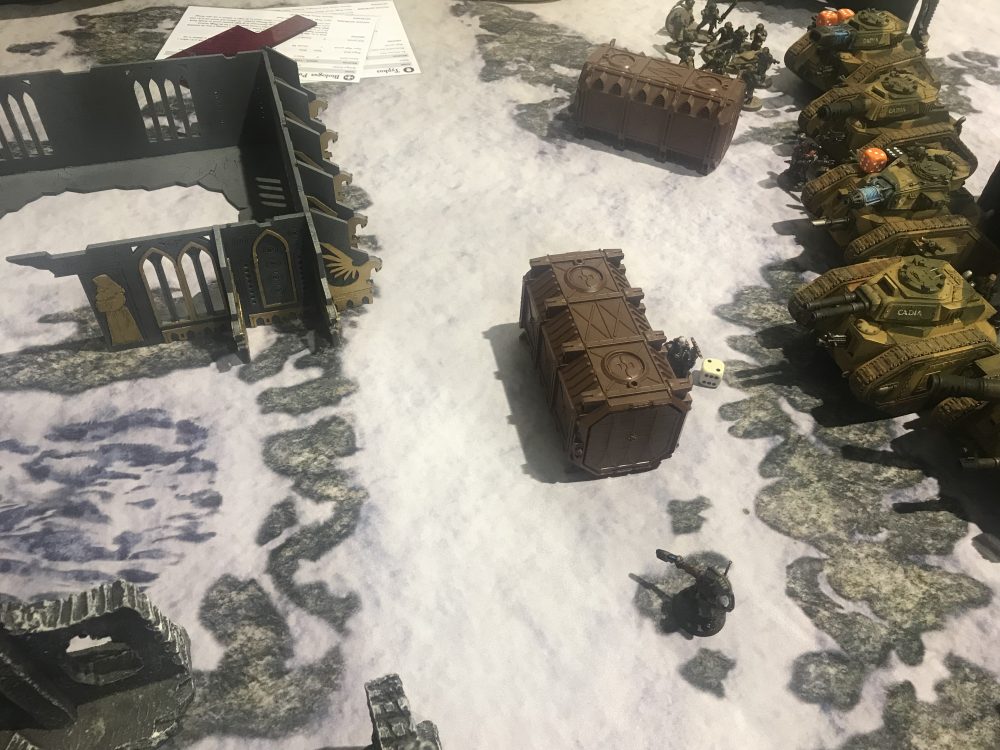 Guard line at the end of the game - All The Leman Russ