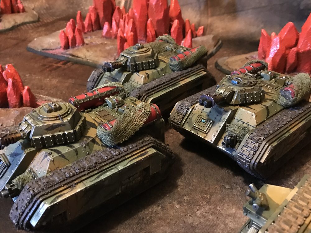 Hellhounds, now with netting - Astra Militarum & Raven Guard