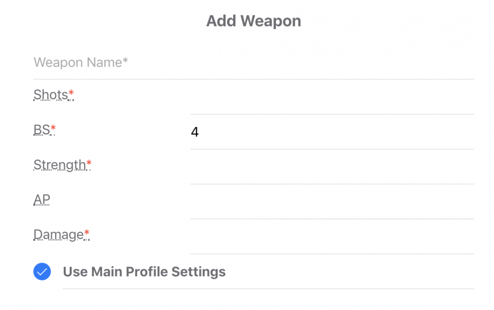 MathHammer Weapon Profiles - Add