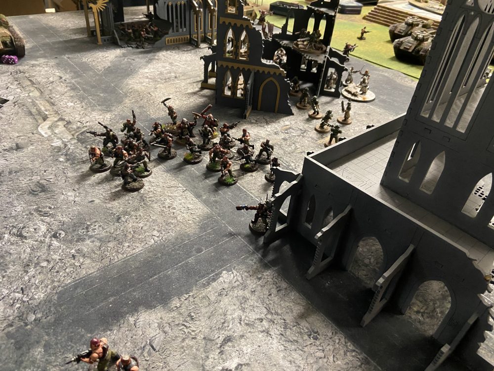 The Catachan move up to meet the Ork threat