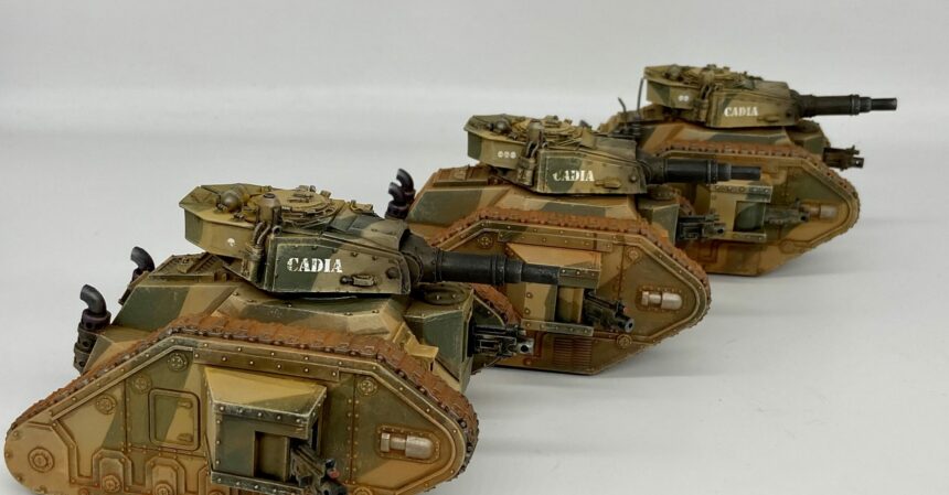 Cadian Leman Russ and Chimeras Completed